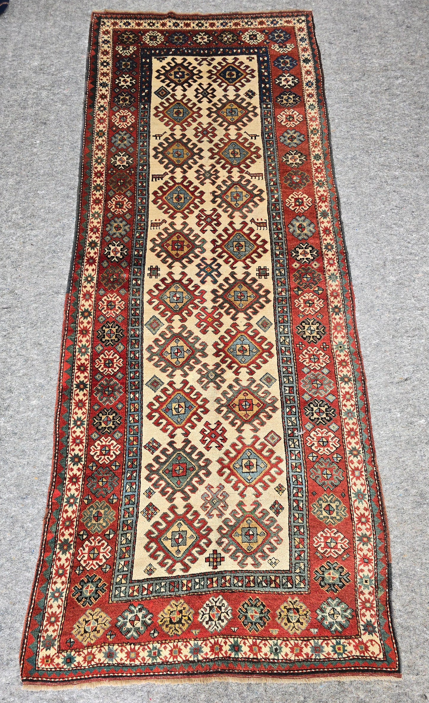 Antique Mint Karabagh runner 3.10x10.2  #10458