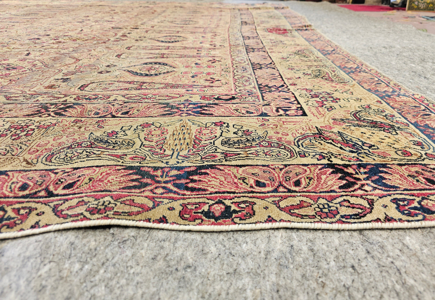 Antique square Persian Kirman