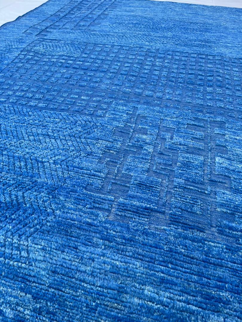 "John Ahmad Rug" by John Ahmad inspired by Ivan Da Silva Bruhns  –  Wool Rug ELECTRIC BLUE