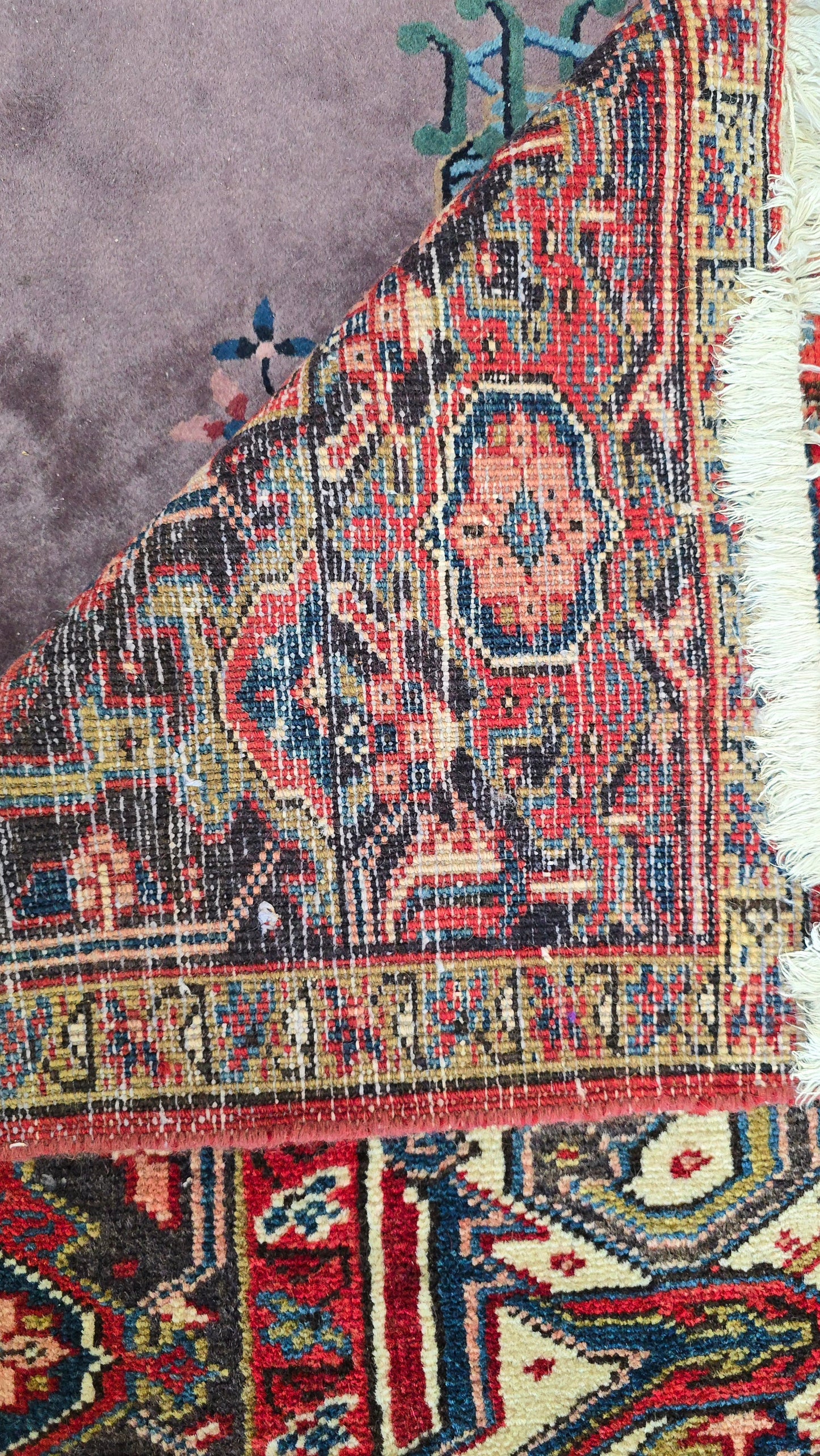 Antique Persian Heriz Rug Circa 1940s (#10503)