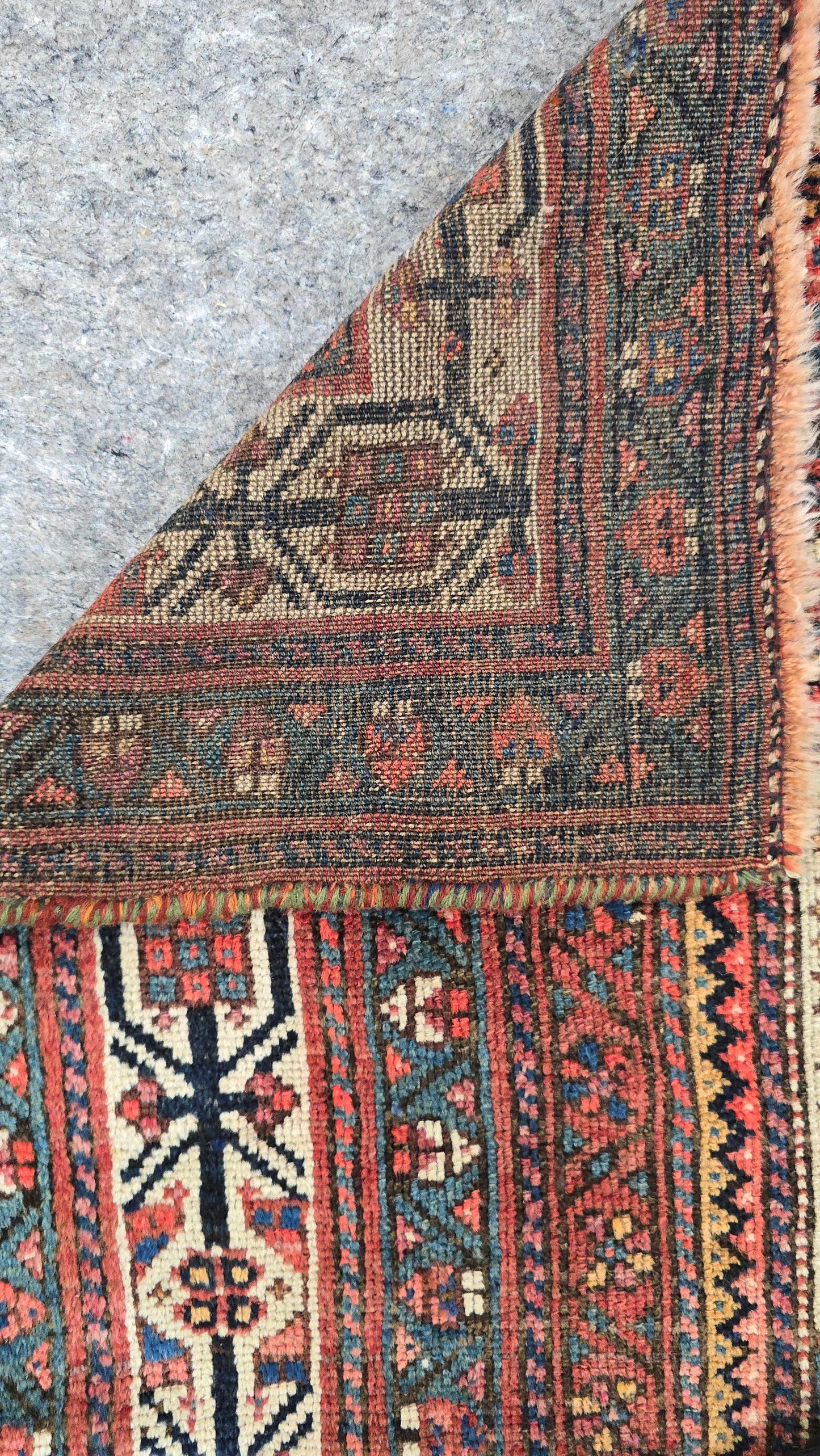 Early 1900s Luri Rug – Persian Tribal Wool Runner (5 x 7 ft) #37750