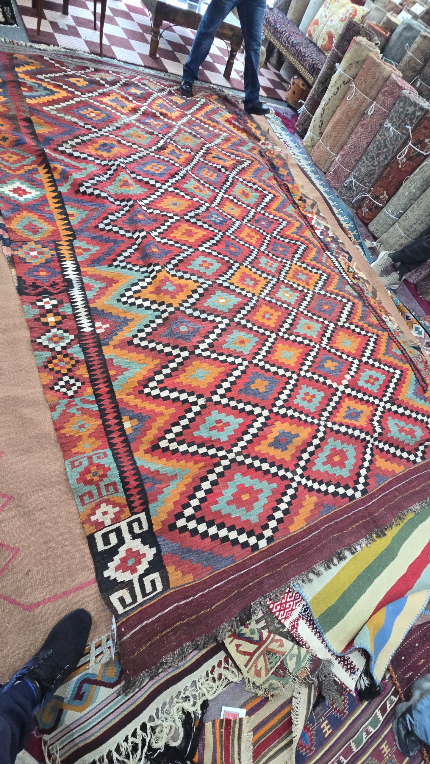 Antique Turkish Kelim #9216