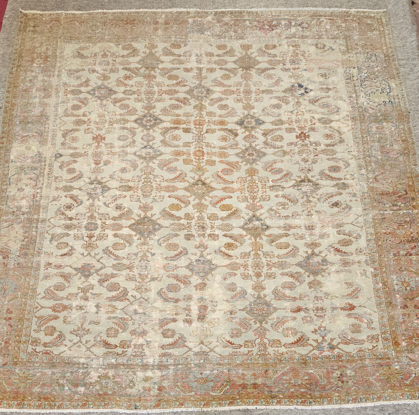 Antique Ziegler Rug – Hand-Knotted Wool (Circa Late 19th Century) (#9931) – 8.4 x 10