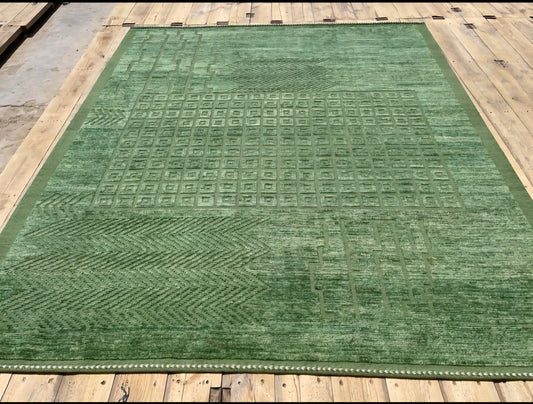 The John Ahmad Rug" – In Matcha Green