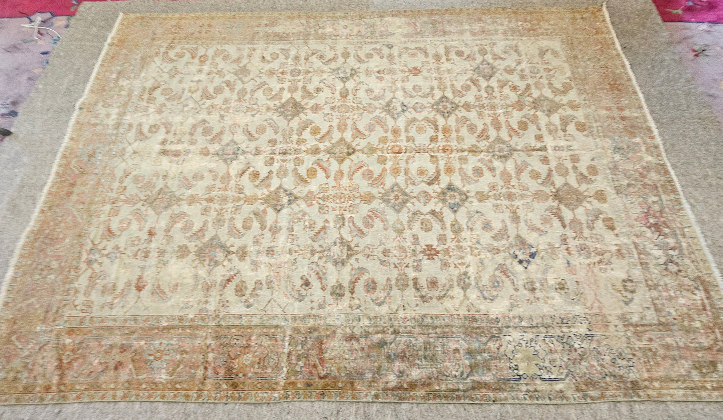 Antique Ziegler Rug – Hand-Knotted Wool (Circa Late 19th Century) (#9931) – 8.4 x 10