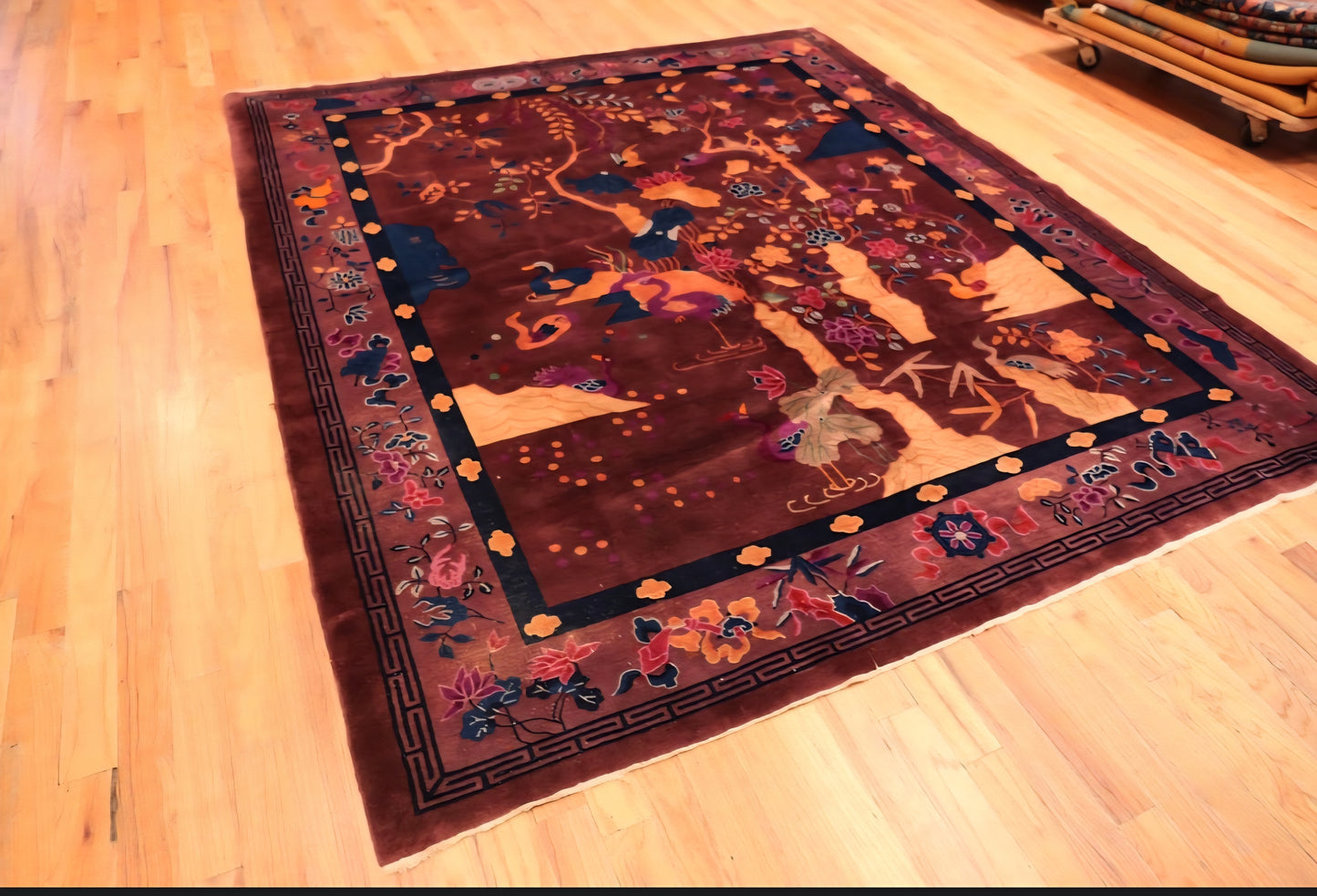 Antique Art Deco Nichols Chinese Rug 8x9