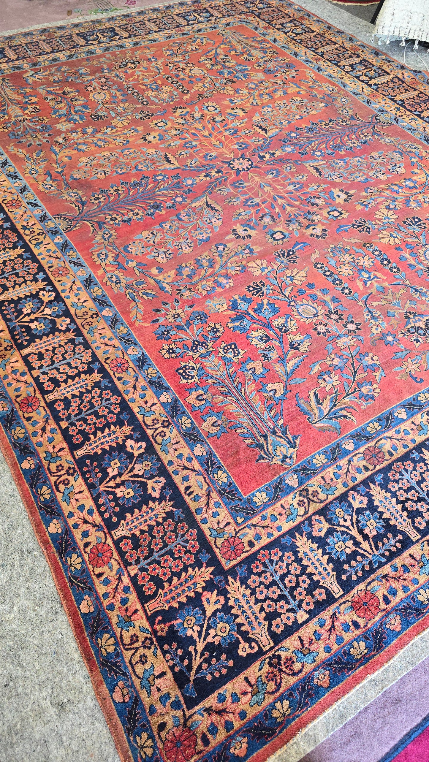 Antique Large Persian Kashan Rug – 9 x 12