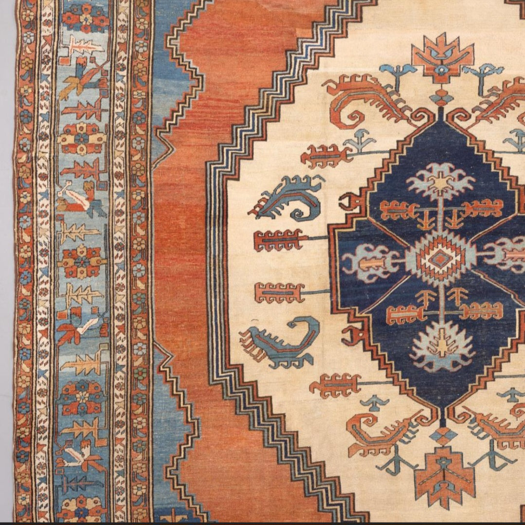 Antique Palace sized Serapi 12.6x19.5