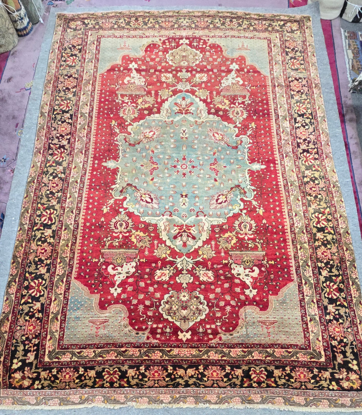 10472 Antique Turkish Kayseri Rug – Hand-Knotted Wool (Circa 1930)  – 8.9 x 12.9