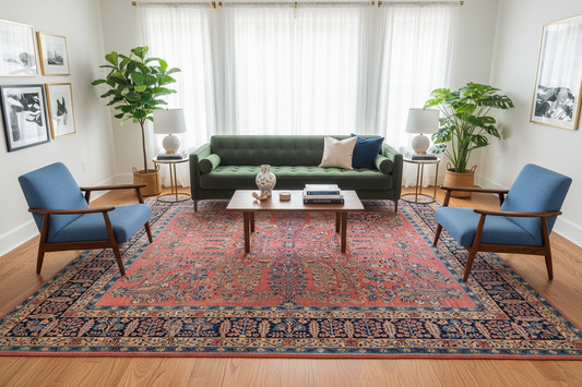 Antique Large Persian Kashan Rug – 9 x 12