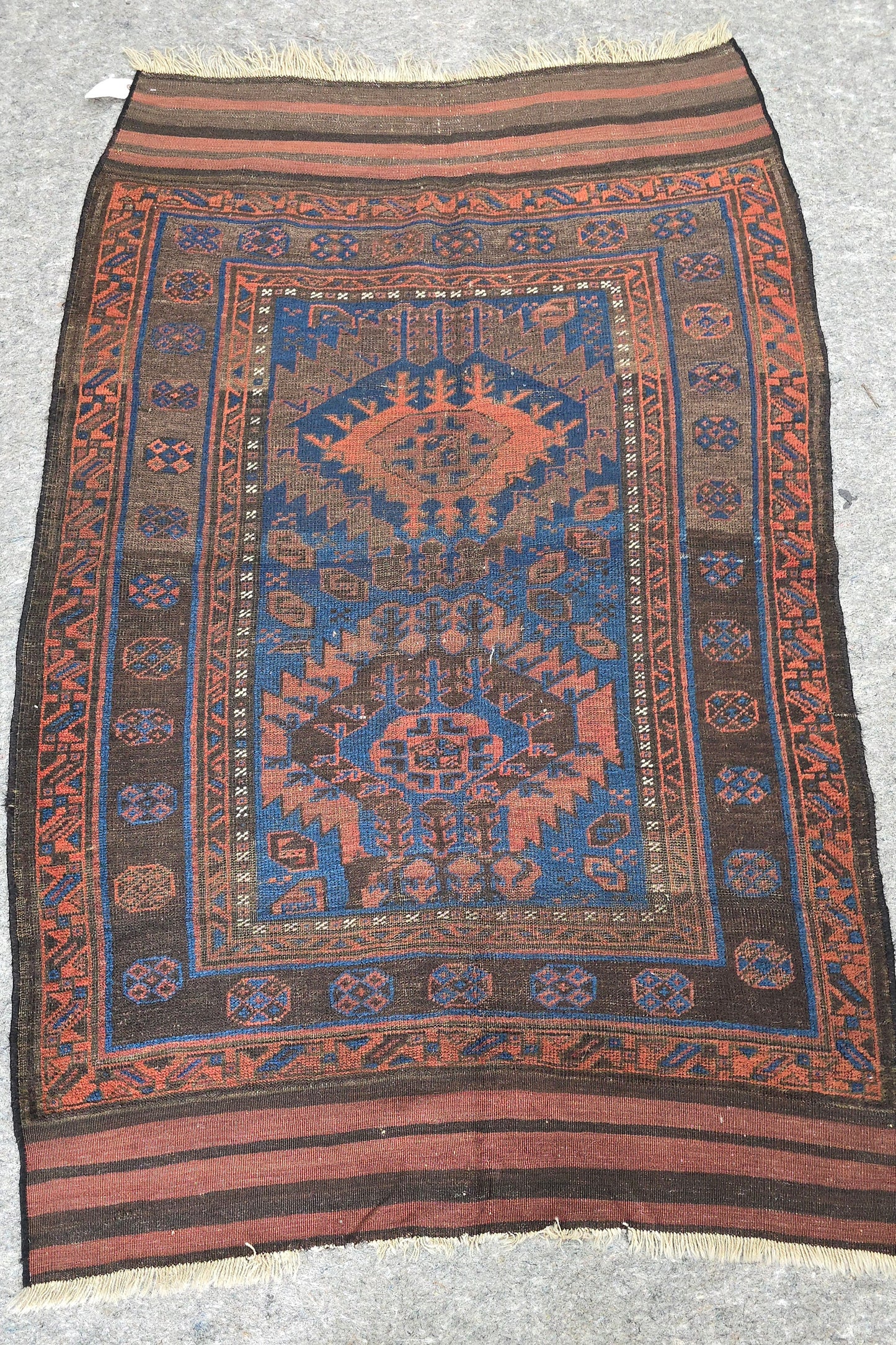 Antique Mushwani Baluch Rug Circa 1900s  Size 4.2 x 6.4  #19212
