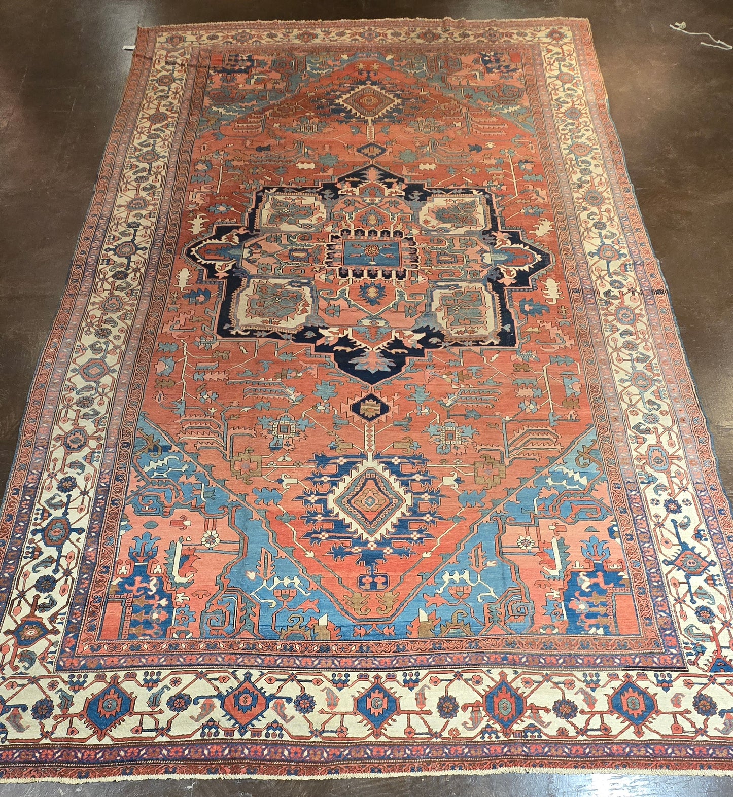 Antique Palace sized Serapi 12x18