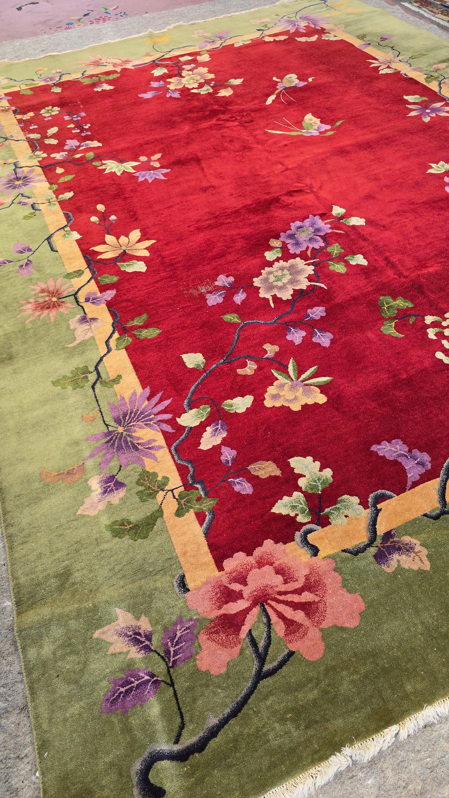 1920s Art Deco Nichols Chinese Rug  10x13