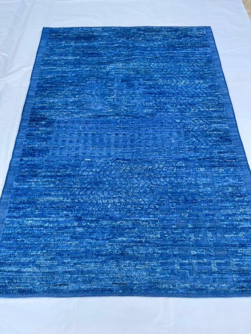 "John Ahmad Rug" by John Ahmad inspired by Ivan Da Silva Bruhns  –  Wool Rug ELECTRIC BLUE