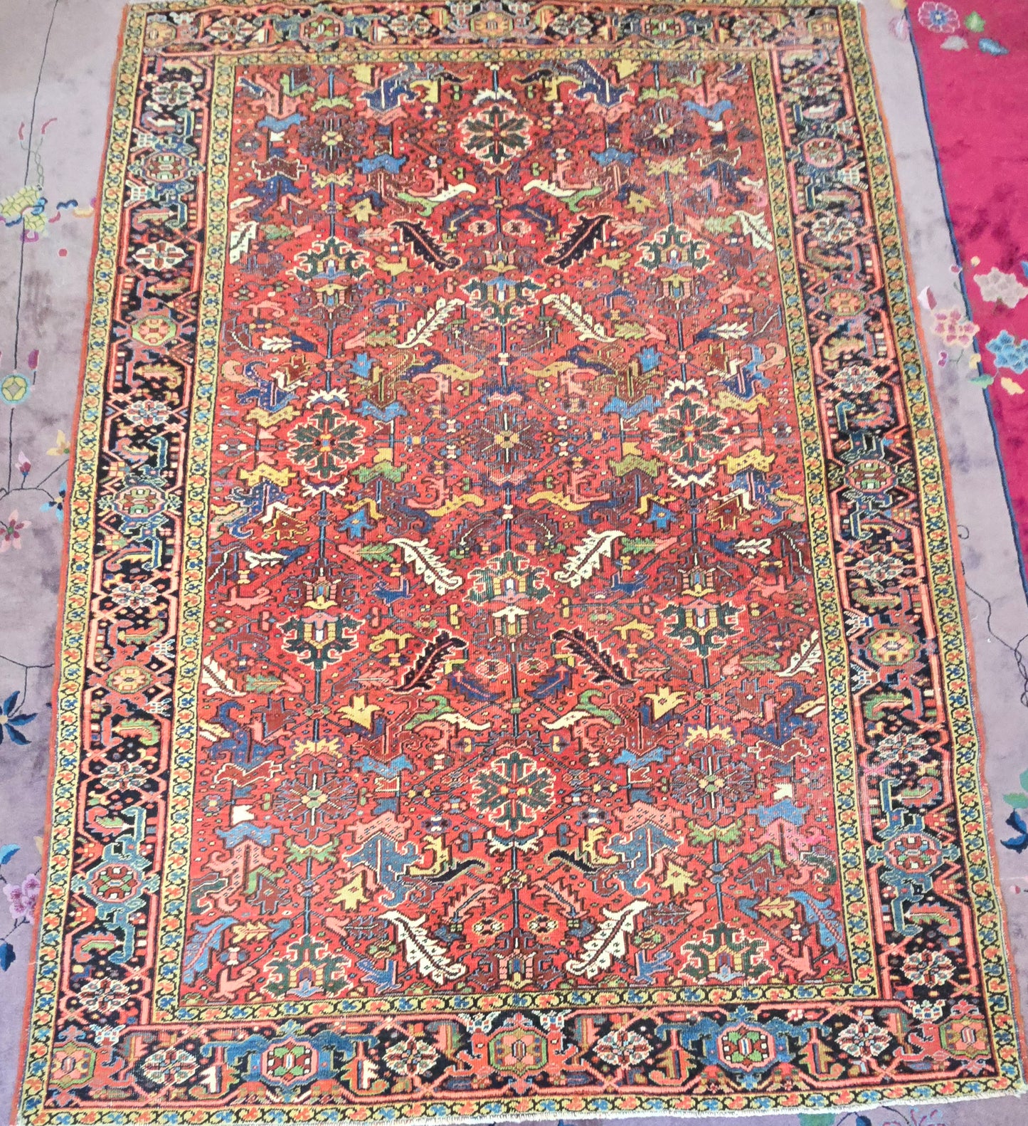 Antique Persian Heriz Rug Circa 1930s