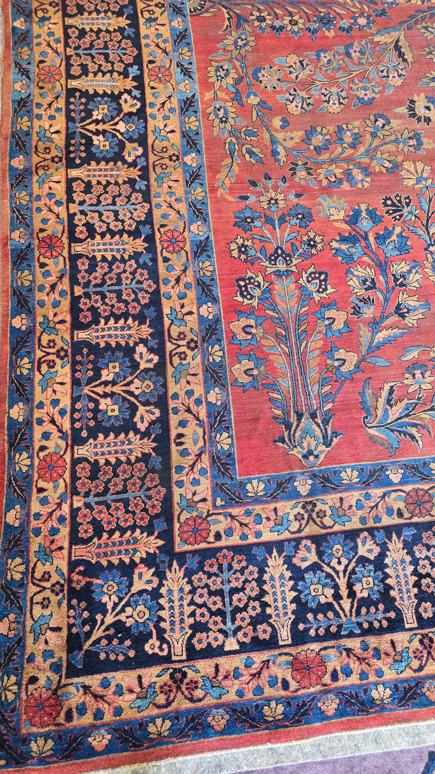 Antique Large Persian Kashan Rug – 9 x 12