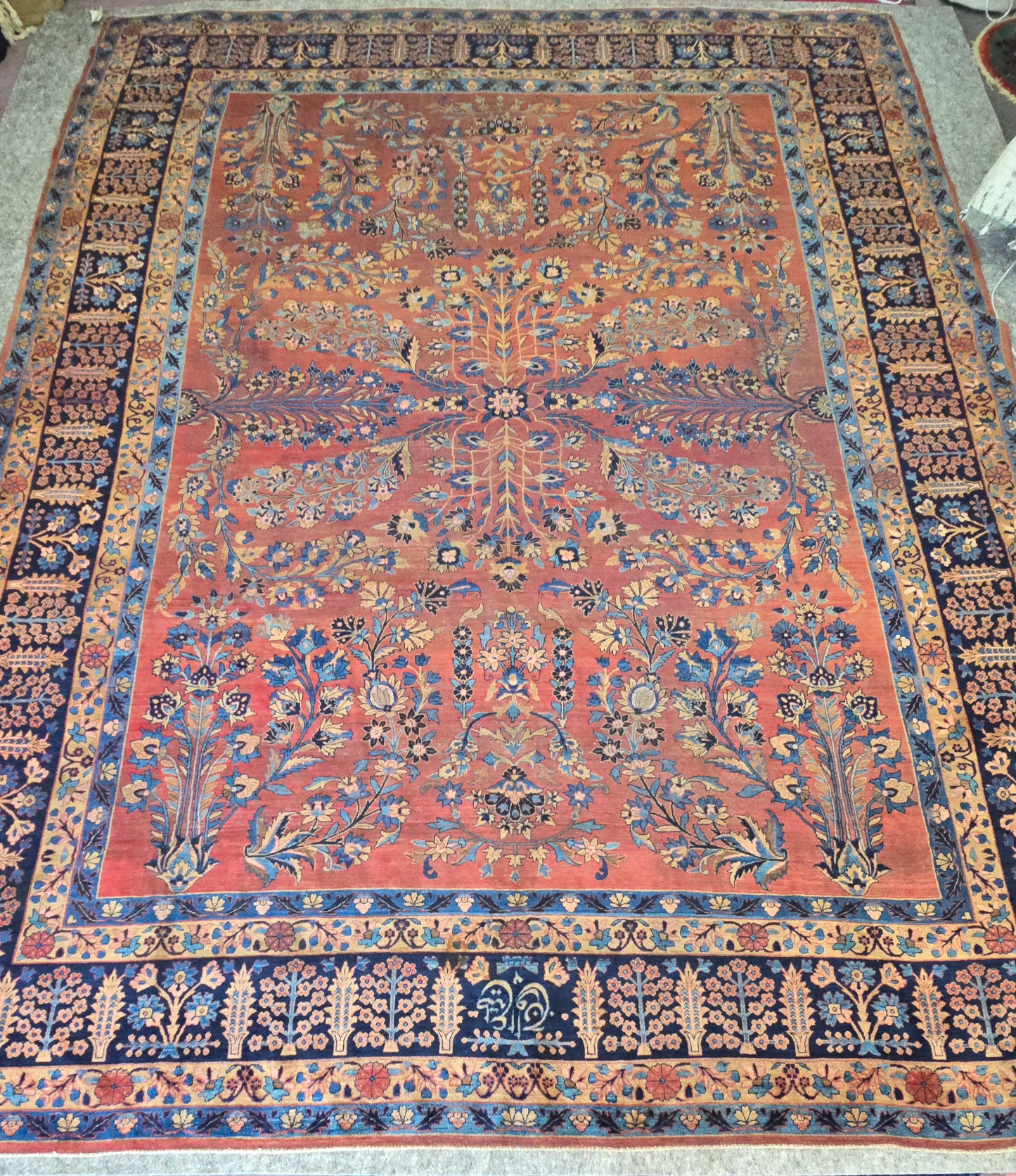 Antique Large Persian Kashan Rug – 9 x 12