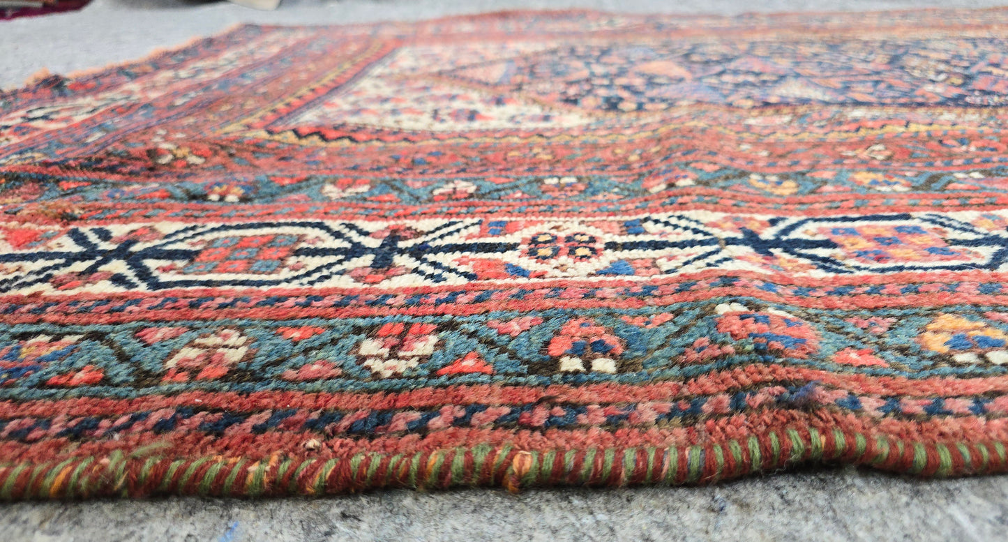 Early 1900s Luri Rug – Persian Tribal Wool Runner (5 x 7 ft) #37750