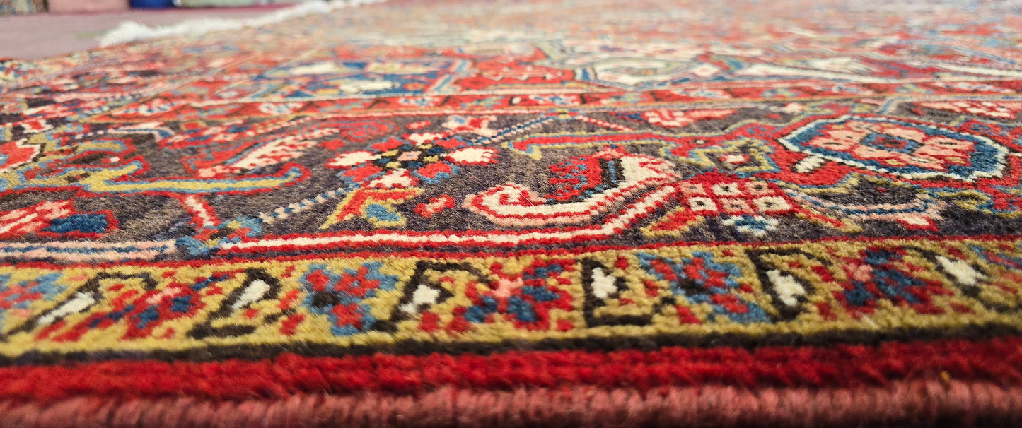 Antique Persian Heriz Rug Circa 1940s (#10503)