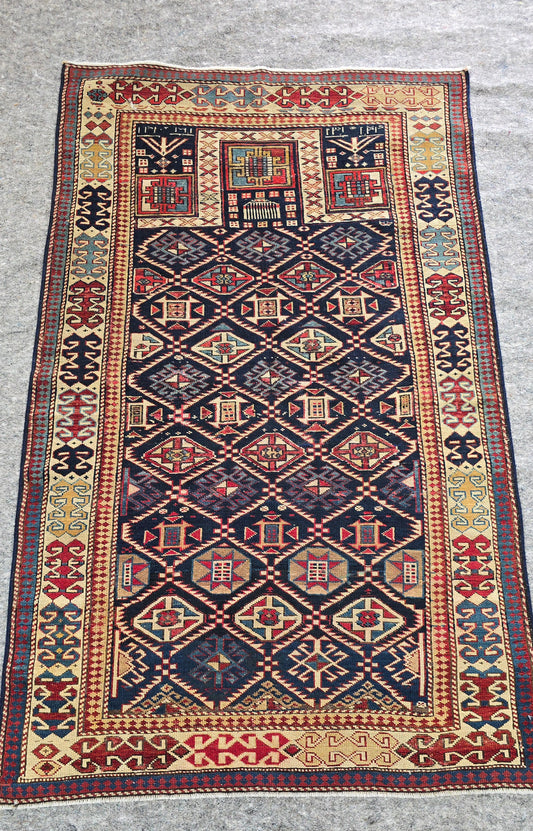 #62789 19th Century Antique Shirvan Prayer Rug – Mint Condition Collector’s Piece (3.6x 5.7 ft) (Copy)