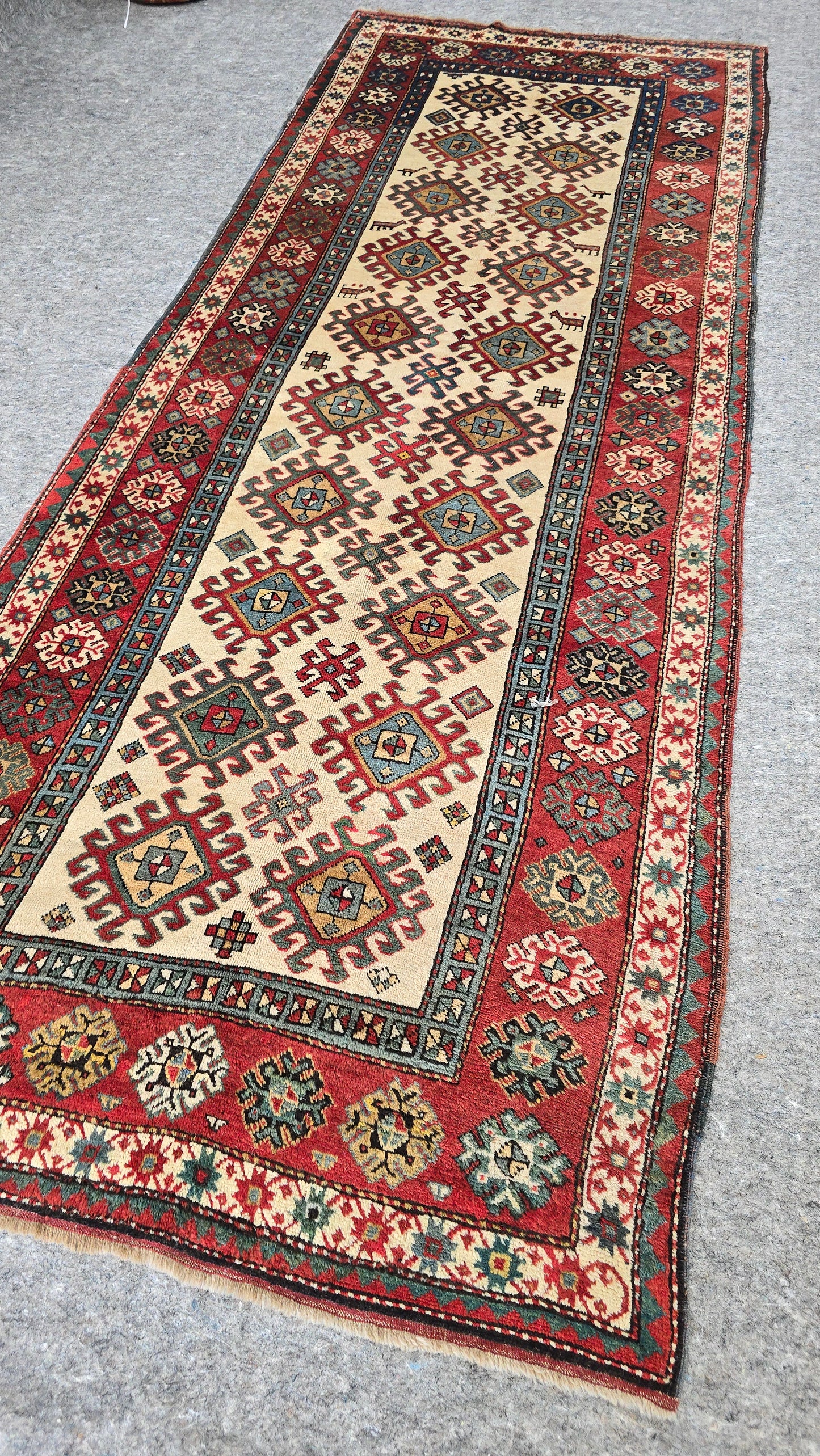 Antique Mint Karabagh runner 3.10x10.2  #10458