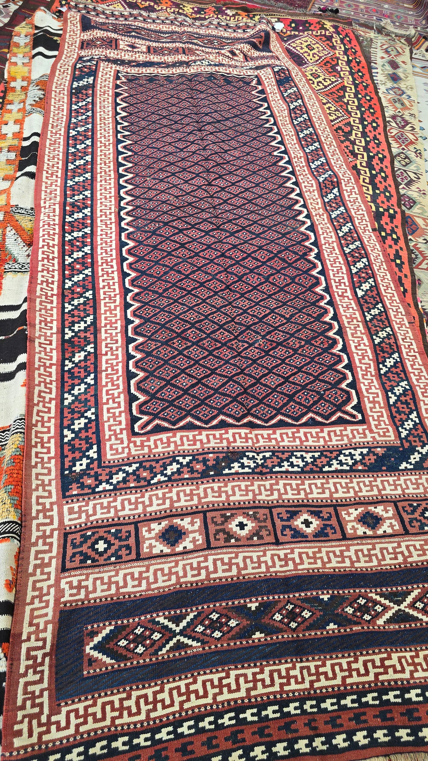 Antique Turkish Kelim #8851 Size 4x11