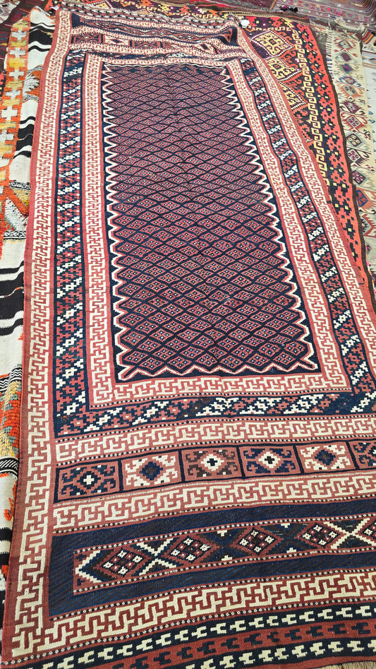 Antique Turkish Kelim #8851 Size 4x11