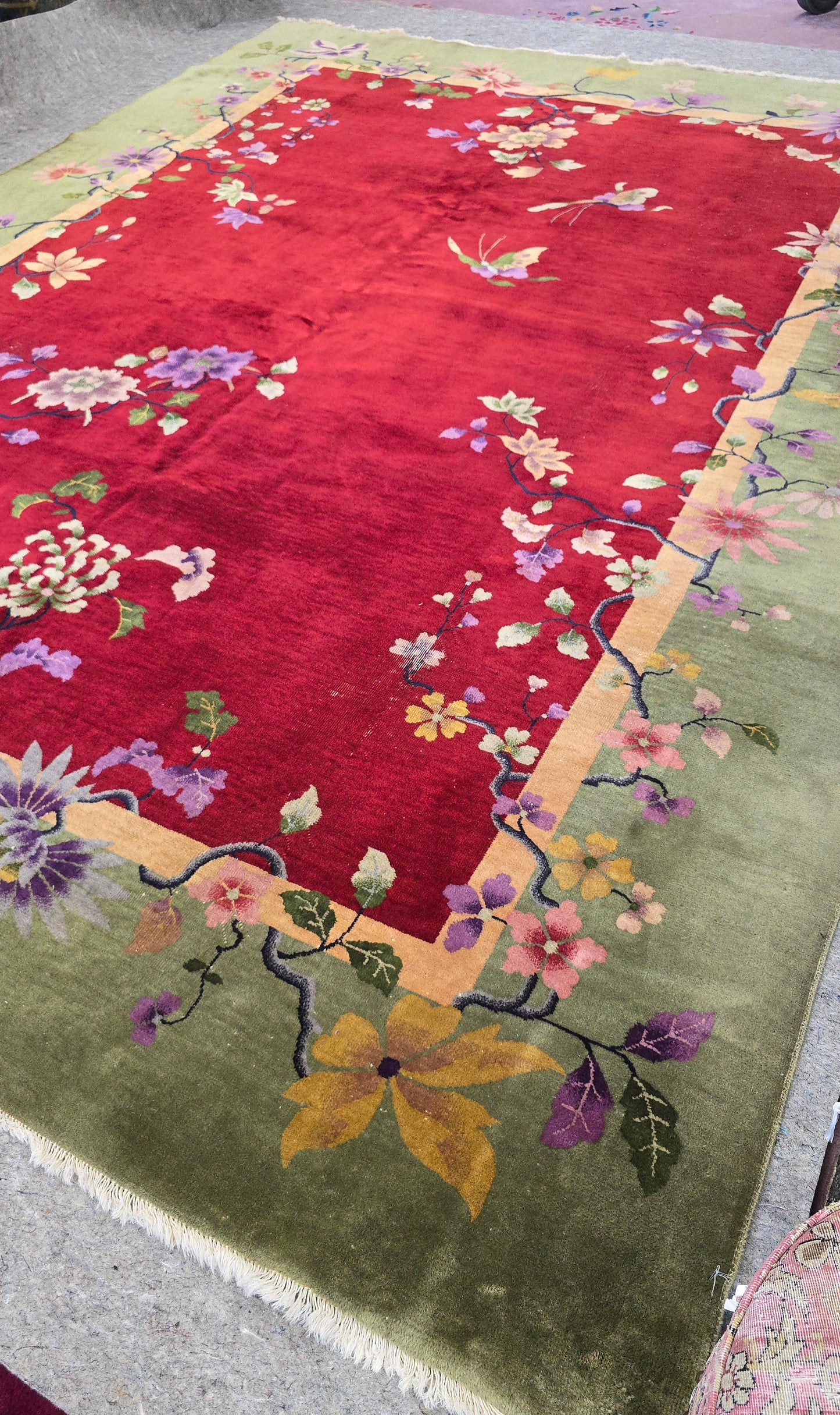 1920s Art Deco Nichols Chinese Rug  10x13