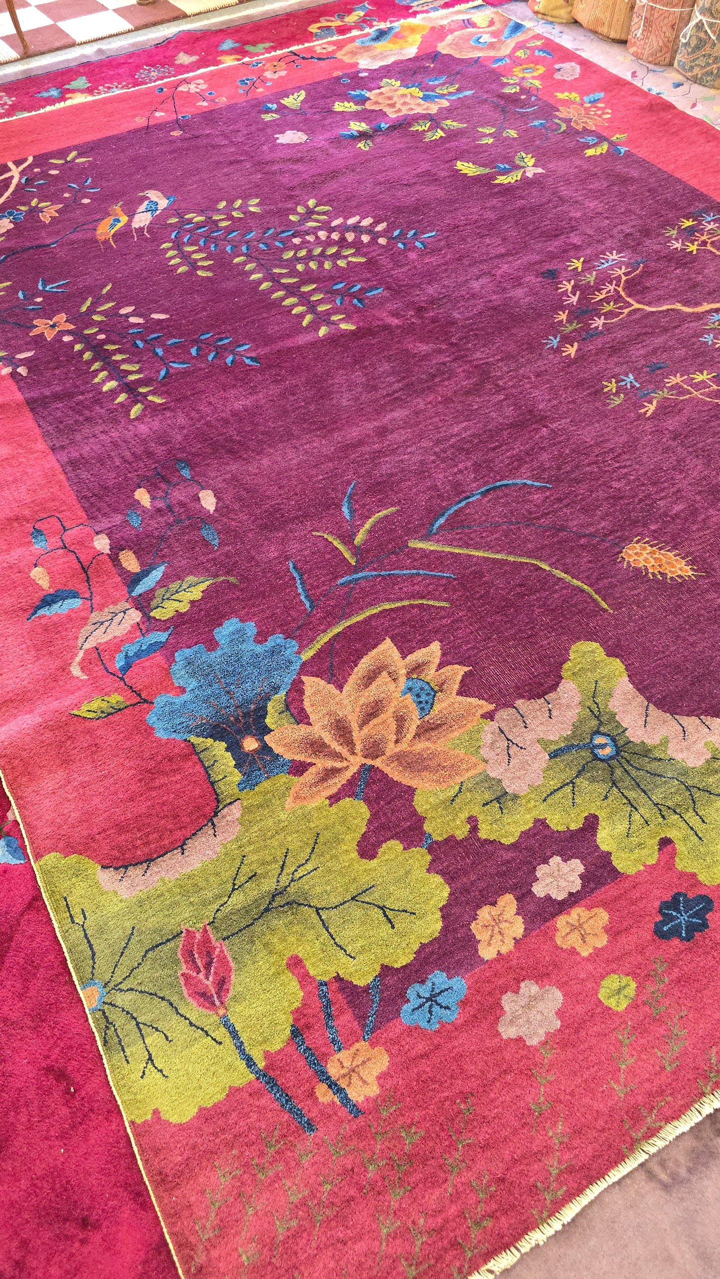 1920s Art Deco Nichols Chinese Rug 9x11.6