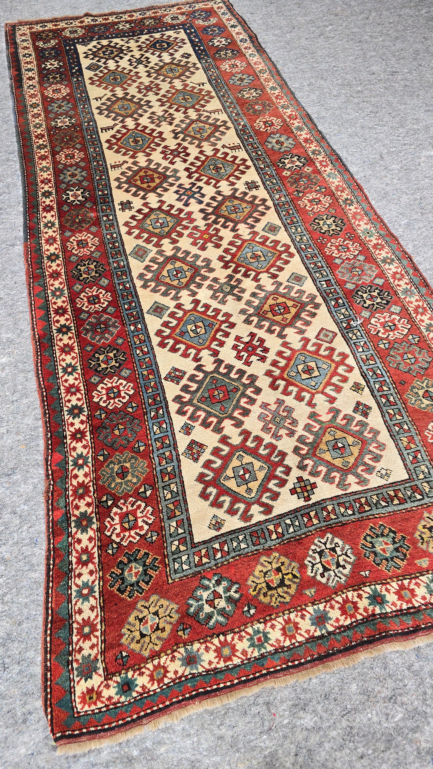 Antique Mint Karabagh runner 3.10x10.2  #10458