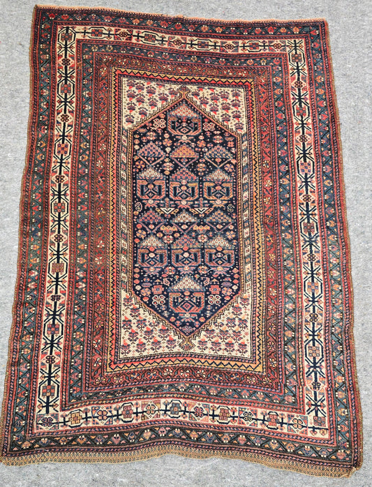 Early 1900s Luri Rug – Persian Tribal Wool Runner (5 x 7 ft) #37750