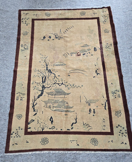 Early 20th Century Art Deco Chinese Peking Rug #25202