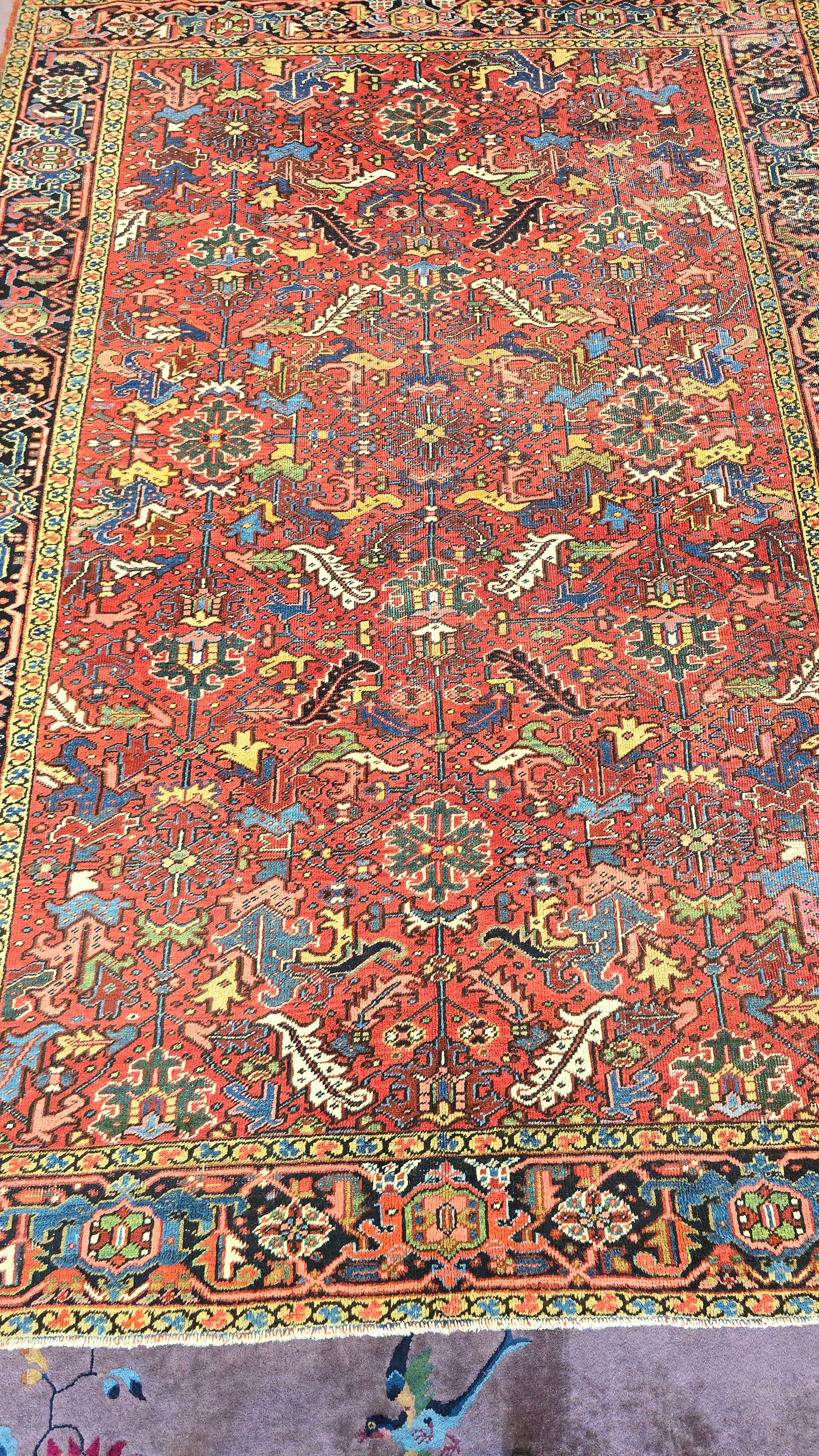 Antique Persian Heriz Rug Circa 1930s