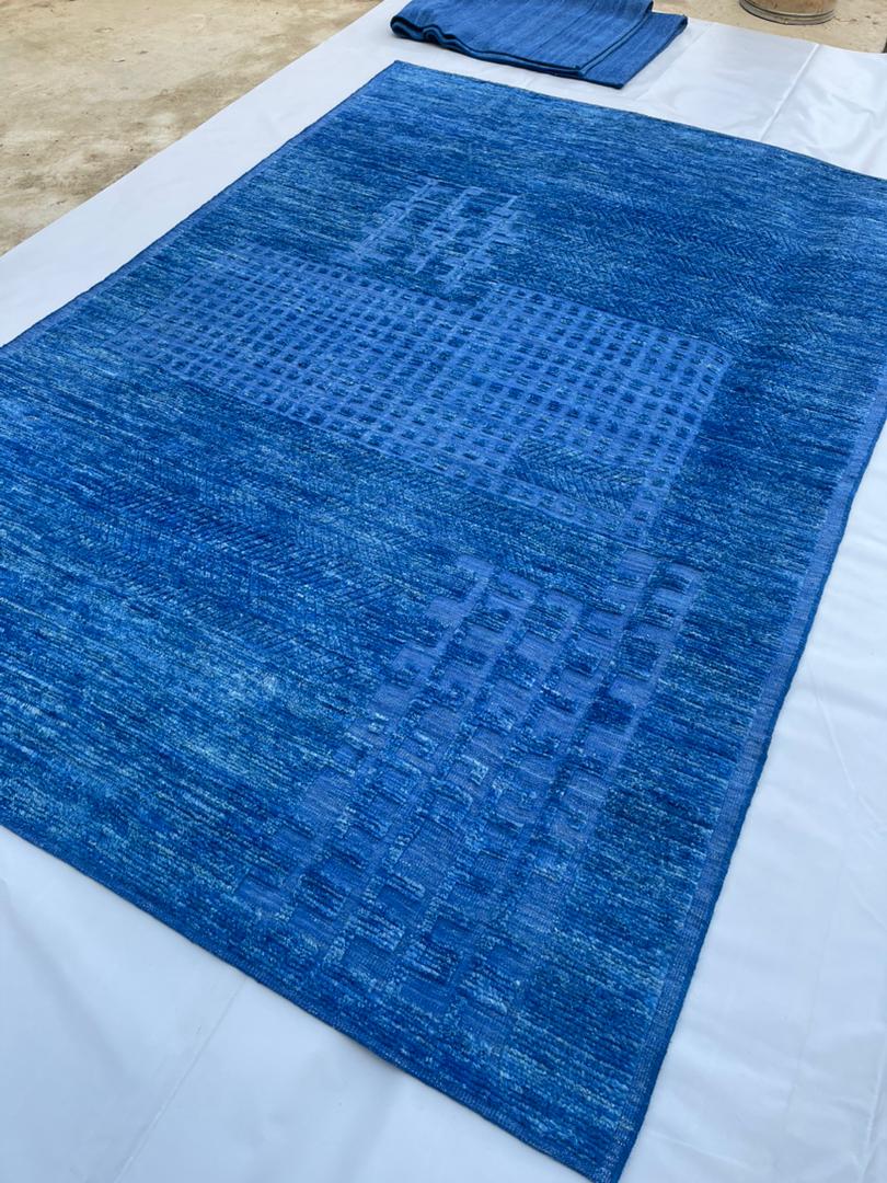 "John Ahmad Rug" by John Ahmad inspired by Ivan Da Silva Bruhns  –  Wool Rug ELECTRIC BLUE