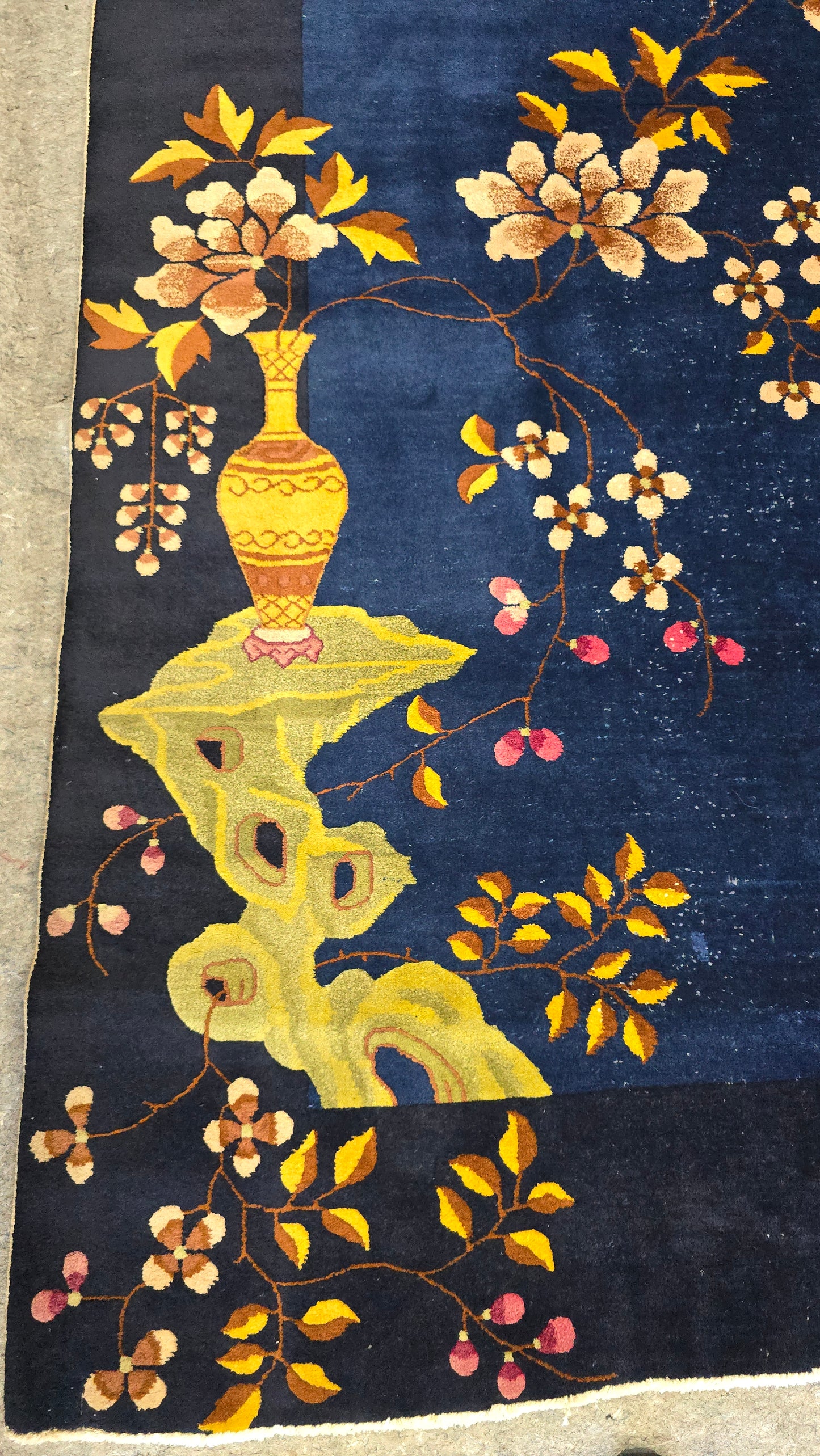 1920s Art Deco Blue Nichols Chinese Rug  10x12