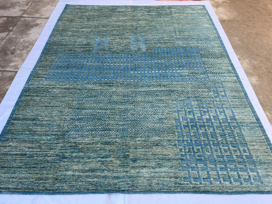 "John Ahmad Rug" by John Ahmad inspired by Ivan Da Silva Bruhns  –  Wool Rug Sea Foam Green