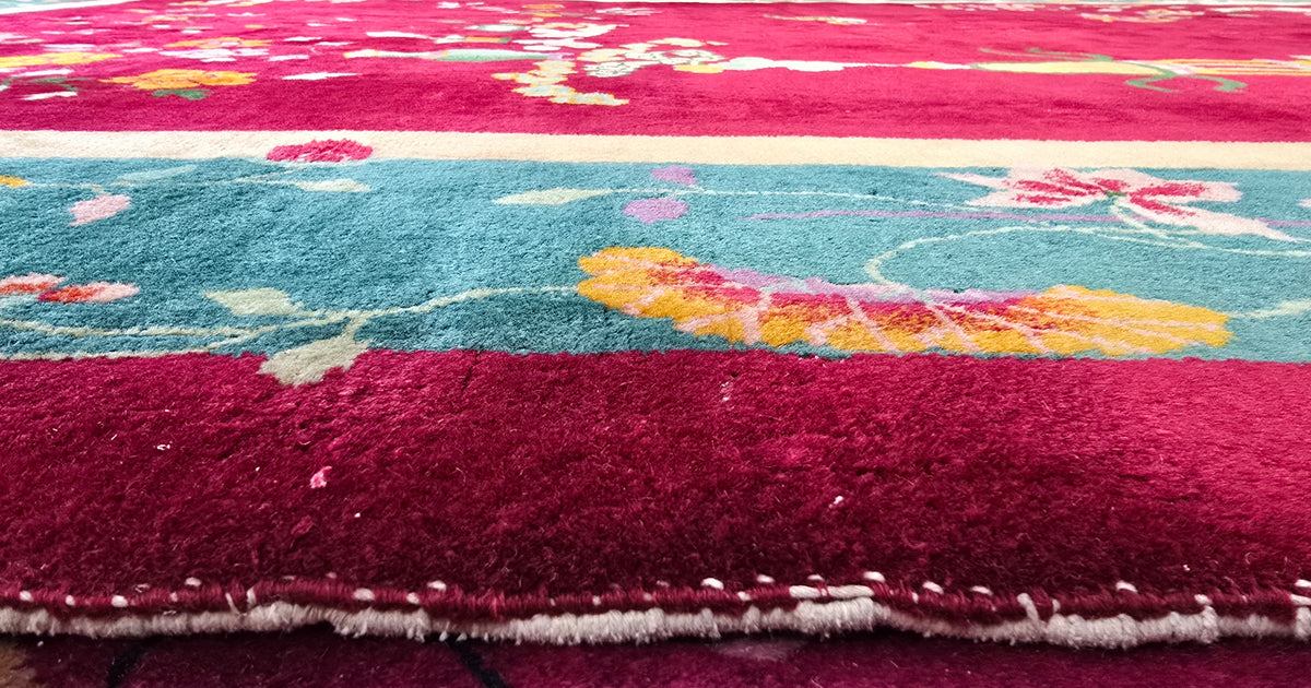 1920s Art Deco Nichols Chinese Rug 9x11.6