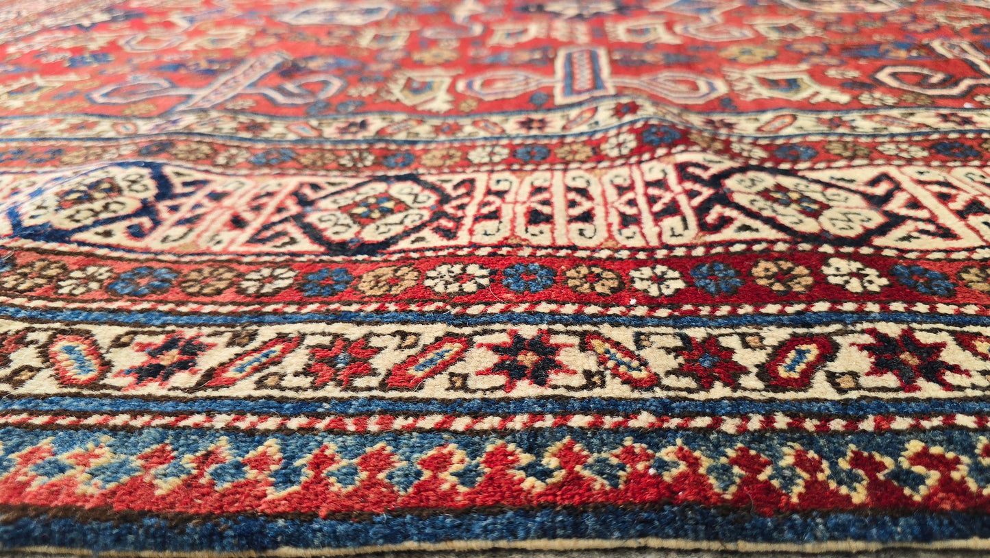 Early 20th Century Antique Shirvan Rug – Mint Condition Collector’s Piece (5.1 x 8.4 ft)