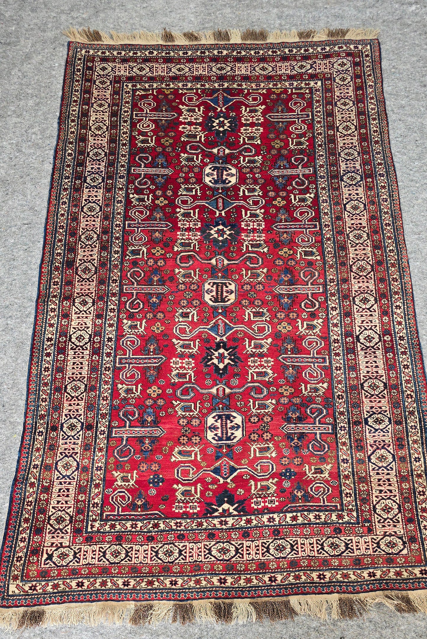 Early 20th Century Antique Shirvan Rug – Mint Condition Collector’s Piece (5.1 x 8.4 ft)