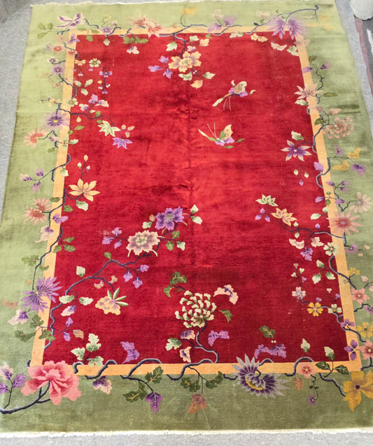 1920s Art Deco Nichols Chinese Rug  10x13