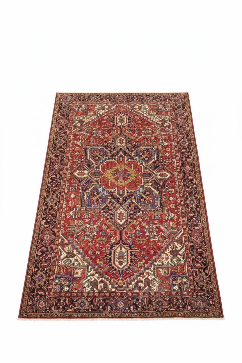 Antique Persian Heriz Rug Circa 1940s (#10503)