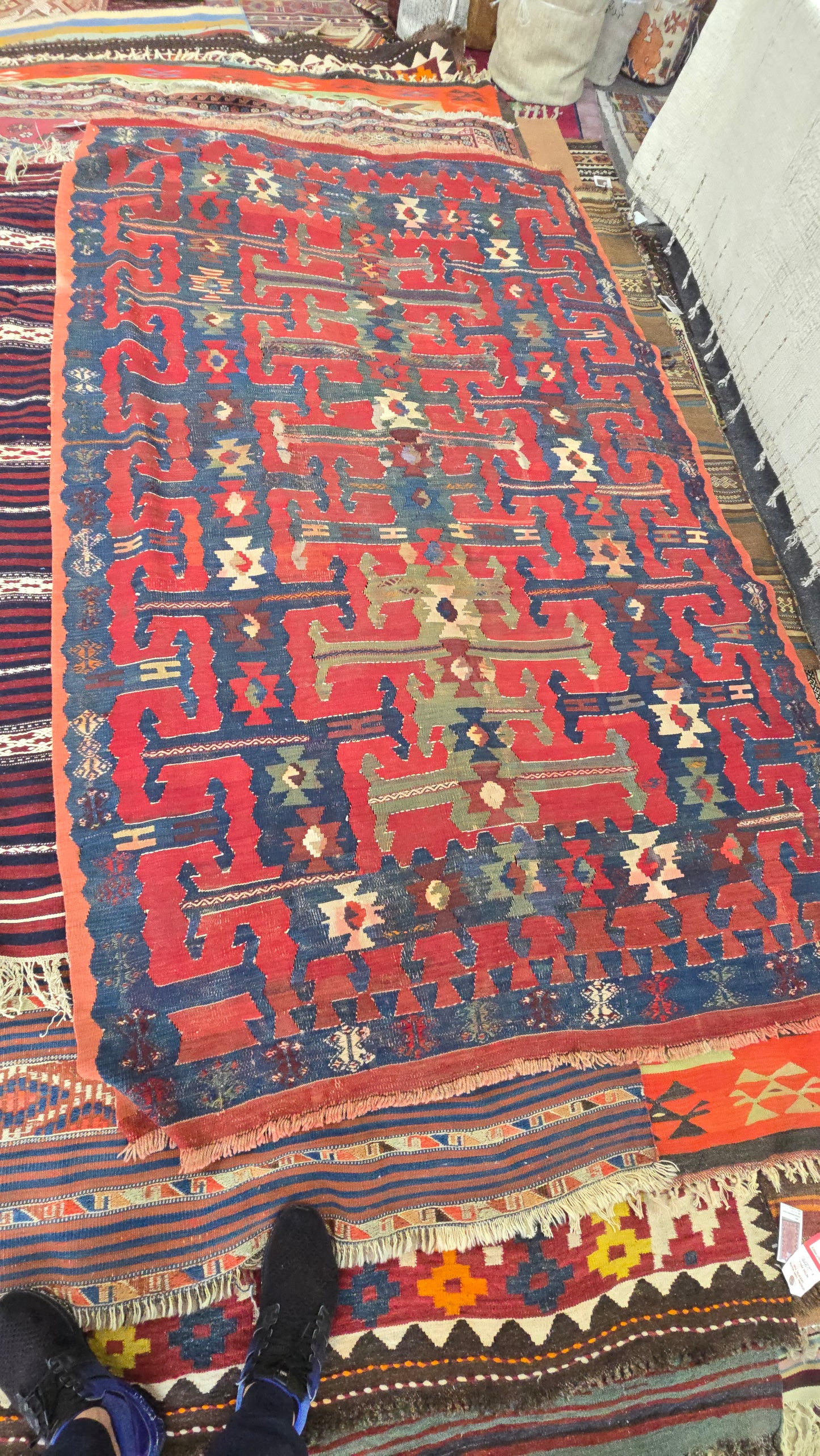 Antique Turkish Yuncu Kelim #5188