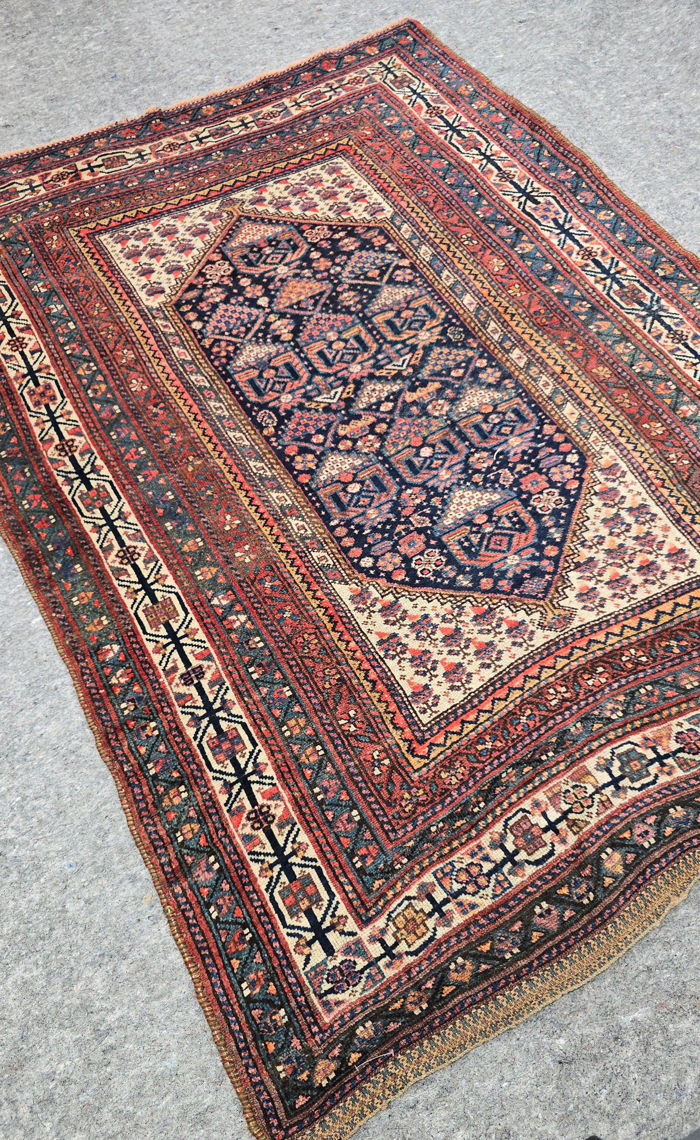 Early 1900s Luri Rug – Persian Tribal Wool Runner (5 x 7 ft) #37750