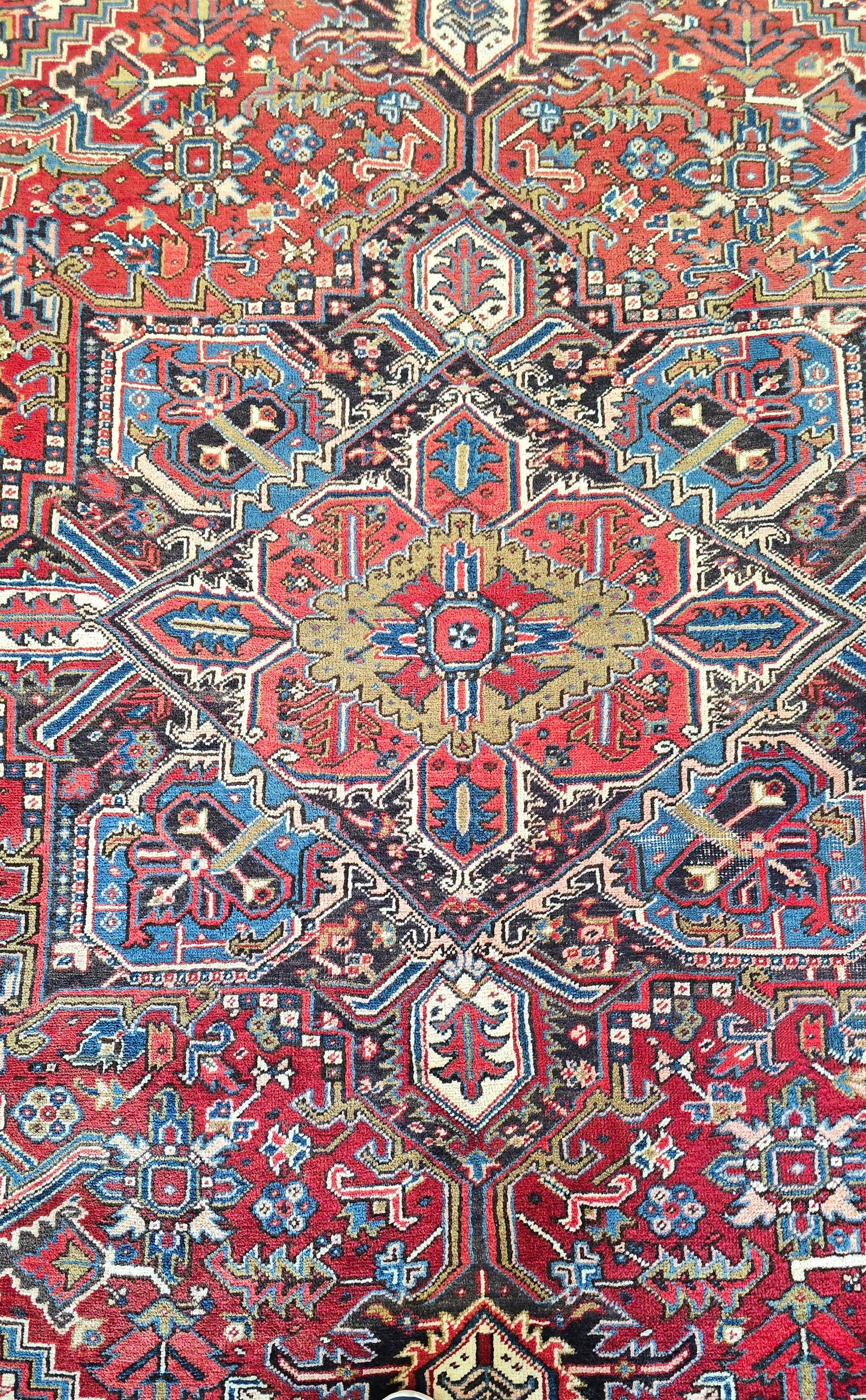 Antique Persian Heriz Rug Circa 1940s (#10503)