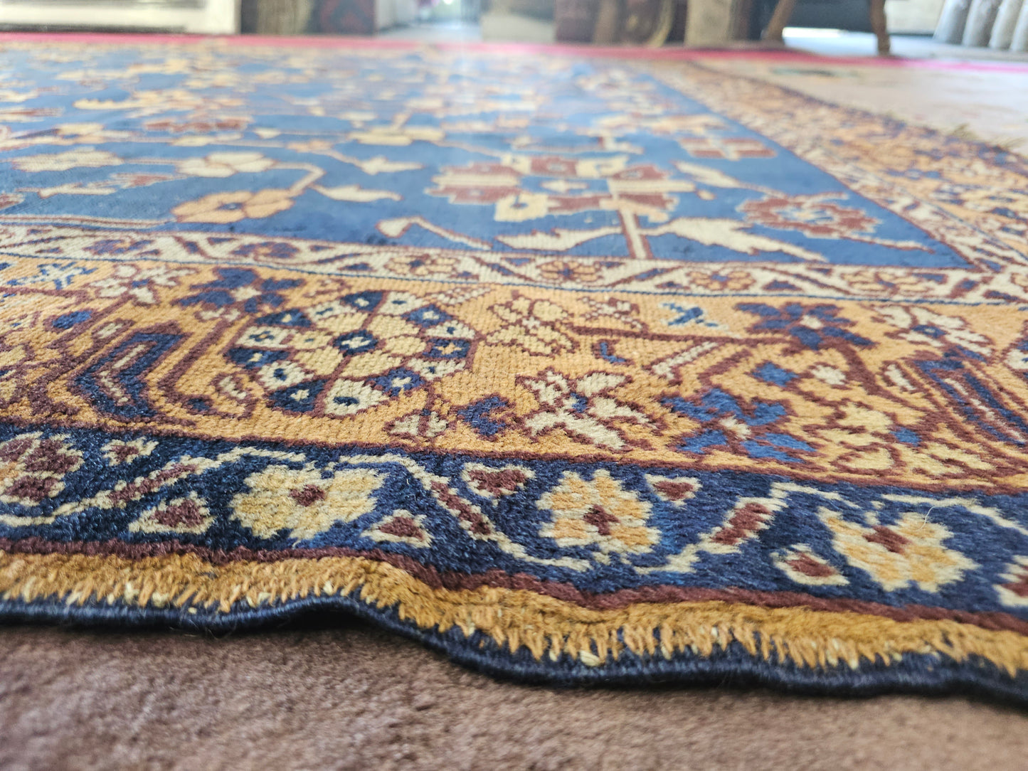 6112 Antique Turkish Oushak circa 1930