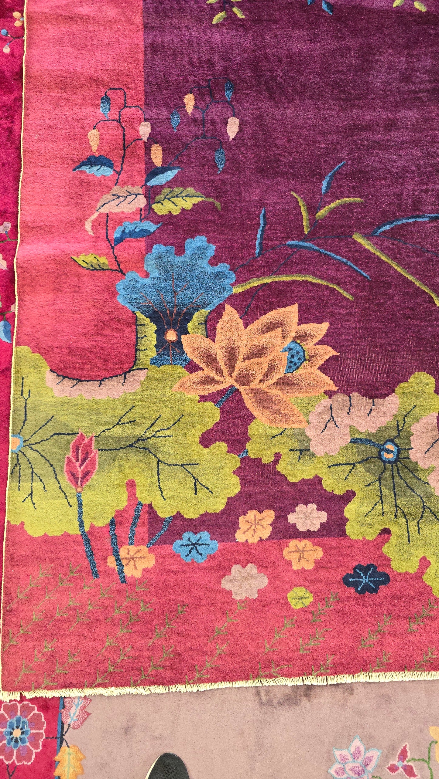 1920s Art Deco Nichols Chinese Rug 9x11.6