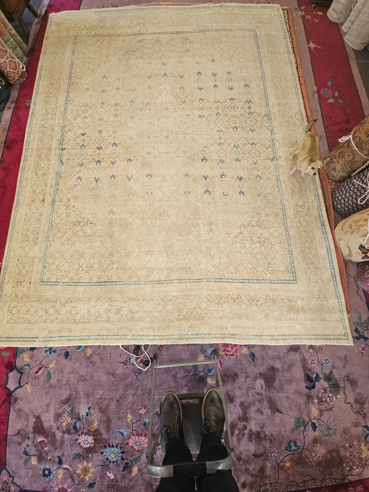 Vintage Turkish distressed rug