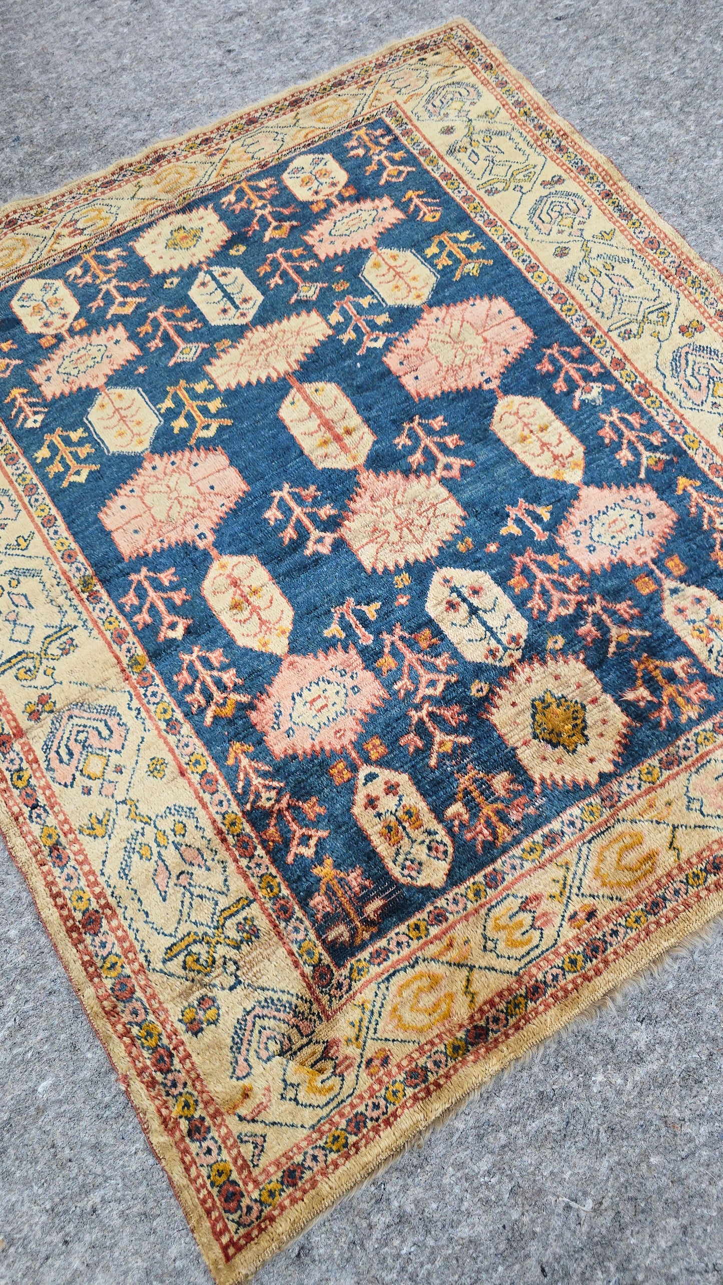 Antique Turkish Angora  Rug – Hand-Knotted Wool (Circa 1920) (#10435) – 4.5x5.2