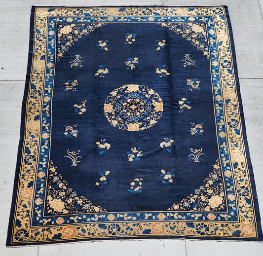 Antique Chinese Peking Rug – Hand-Knotted Wool (9 x 12 feet)