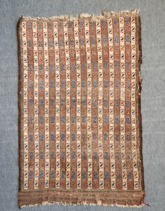 Antique Baluch Rug – Handwoven Wool (19th Century) | 3'2" x 4'9" (#24263)